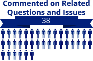 38 citizens commented on related questions or issues