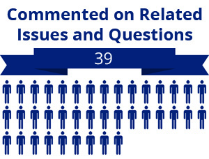 39 people commented on related questions and issues instead