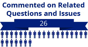 26 citizens commented on related questions or issues