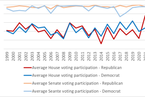 Average Democratic and Republican participation