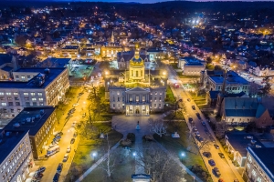 State house at night