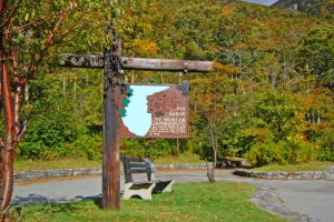 Old Man of the Mountain sign