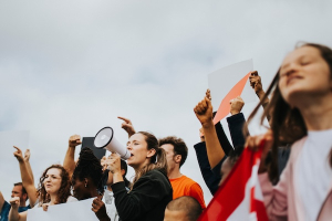 people protesting