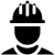 worker in hard hat icon